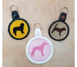 Stickserie - Hunde Silhouette mit Anhänger